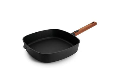 Woll Eco Logic QXR Viereckpfanne - Induktiv -, 28 x 28 cm, 6 cm hoch, mit abnehmbarem nachhaltigem Holzstiel - Geeignet für alle Herdarten, PFAS-frei, Antihaft-Versiegelung, Aluminiumguss im Sale
